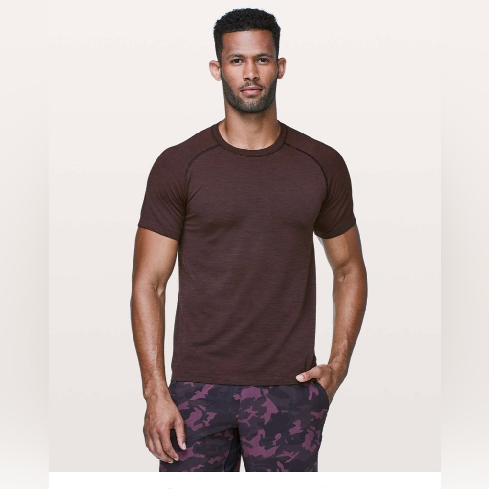 Lululemon Metal Vent Tech Short Sleeve XXL - Dark Purple - Cassis/Black